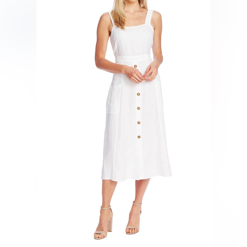 NWT Vince Camuto Square Neck Linen Dress- Size S